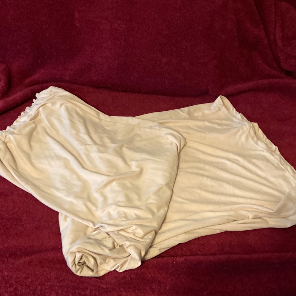 Beige wide leg palazzo pant 3x